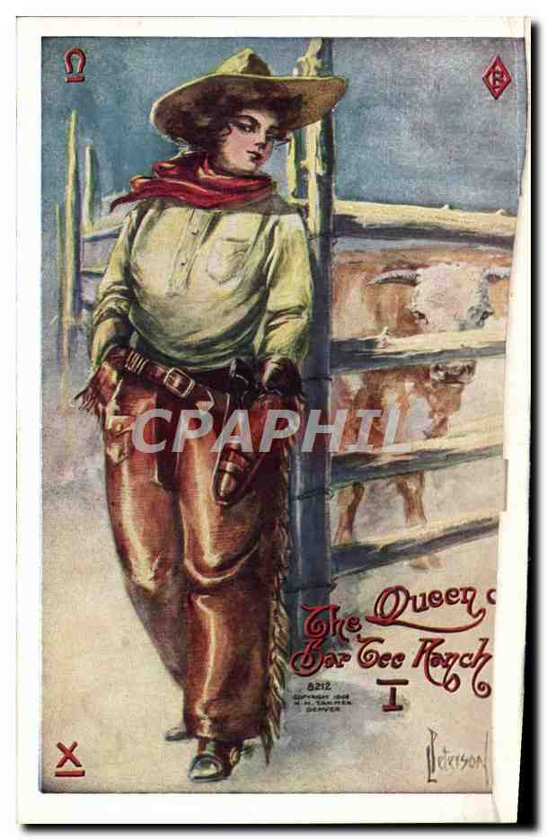 CPA Far West Cow Boy Indiens Rodeo — Rückseite