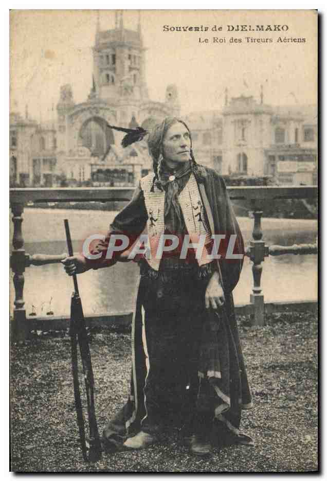 CPA Far West Cow Boy Indiens Djelmako Le roi des tireurs aeriens Indien 