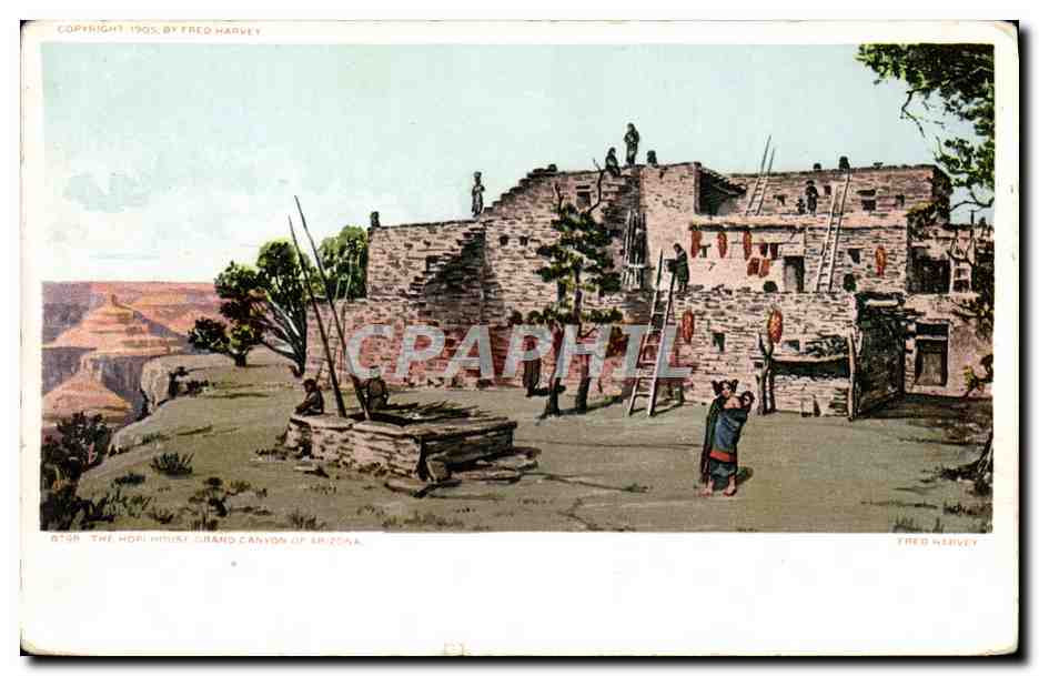 CPA Far West Cow Boy Indiens The Hopi house Grand canyon of Arizona 