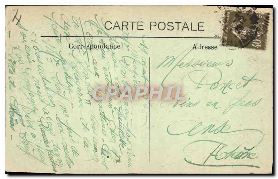 CPA Far West Cow Boy Indiens Aix en Provence La halle aux grains Fronton de Chastel Buffao Bull — Rückseite