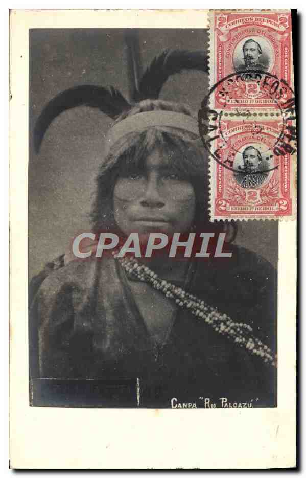 CPA Far West Cow Boy Indiens Canpa Rio Palcazu Peru Perou