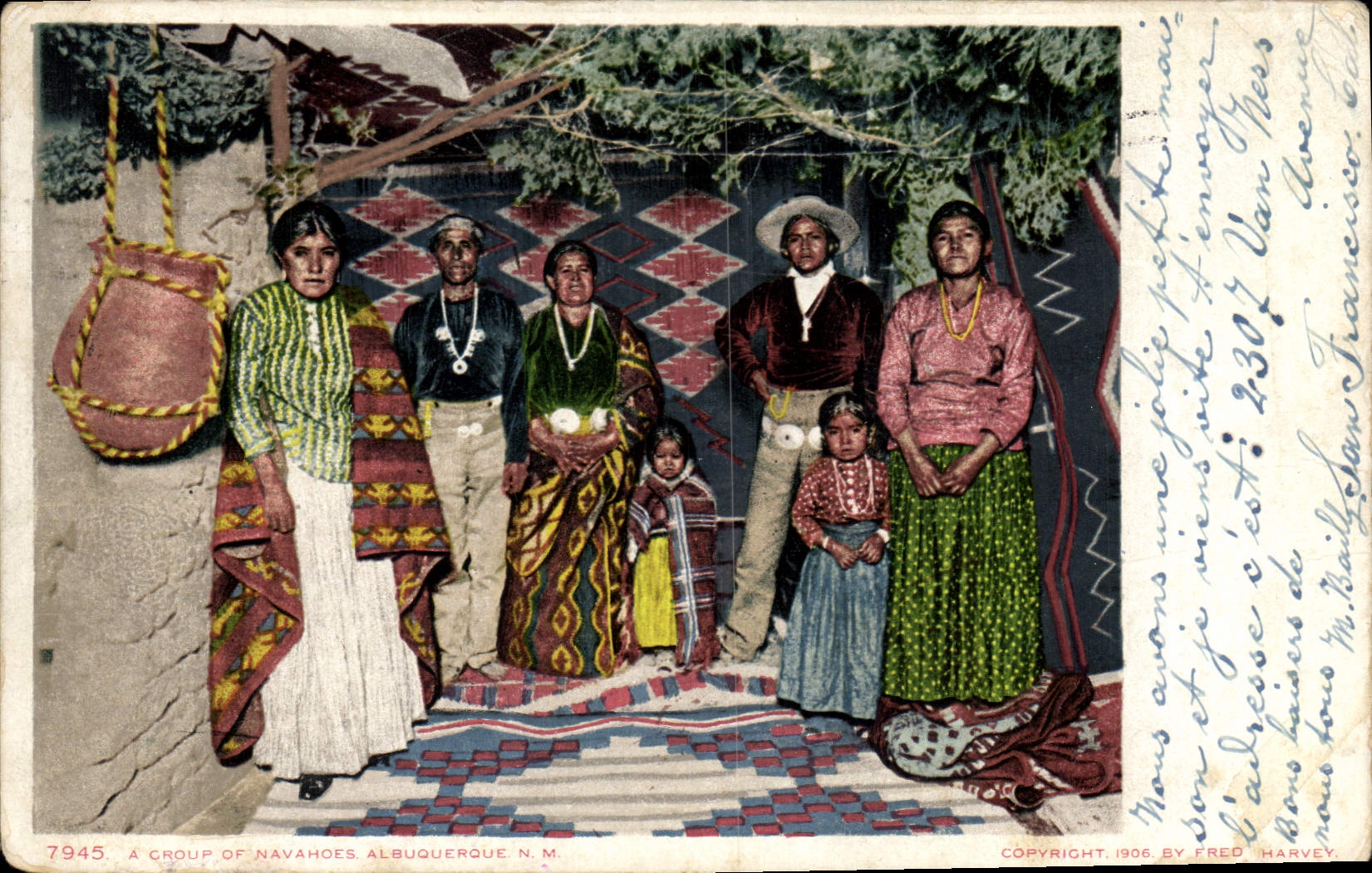 CPA Far West Cow Boy Indiens A group of Navahoes Albuquerque New Mexico