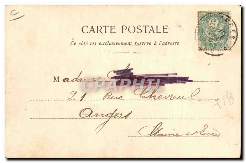 CPA Foklore Tabac La prise Femme — Verso