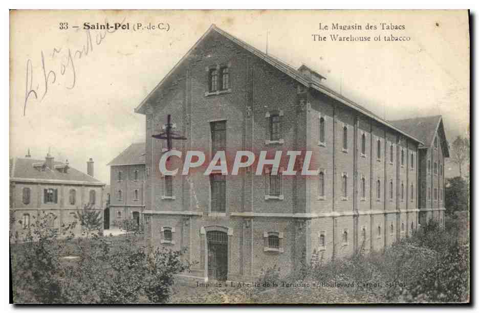 CPA Foklore Tabac Saint Pol Le magasin des tabacs 
