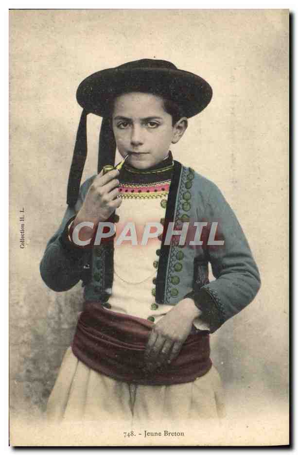 CPA Foklore Tabac Jeune Breton 
