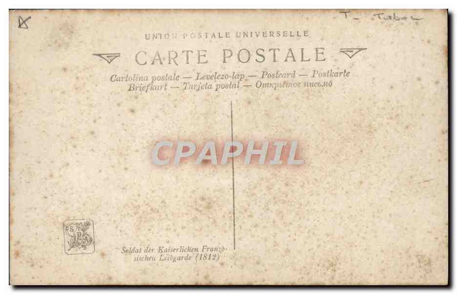 CPA Foklore Tabac Salon 1909 Orange Tete de lancier de la garde imperiale Militaria  — Verso