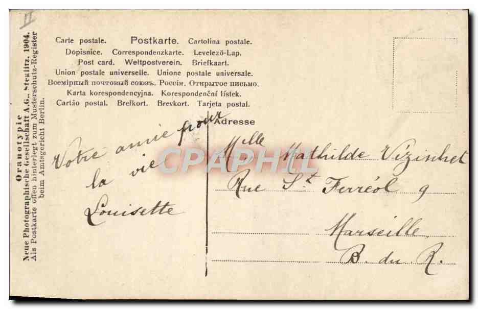 CPA Foklore Tabac Enfant Marin Pipe — Verso