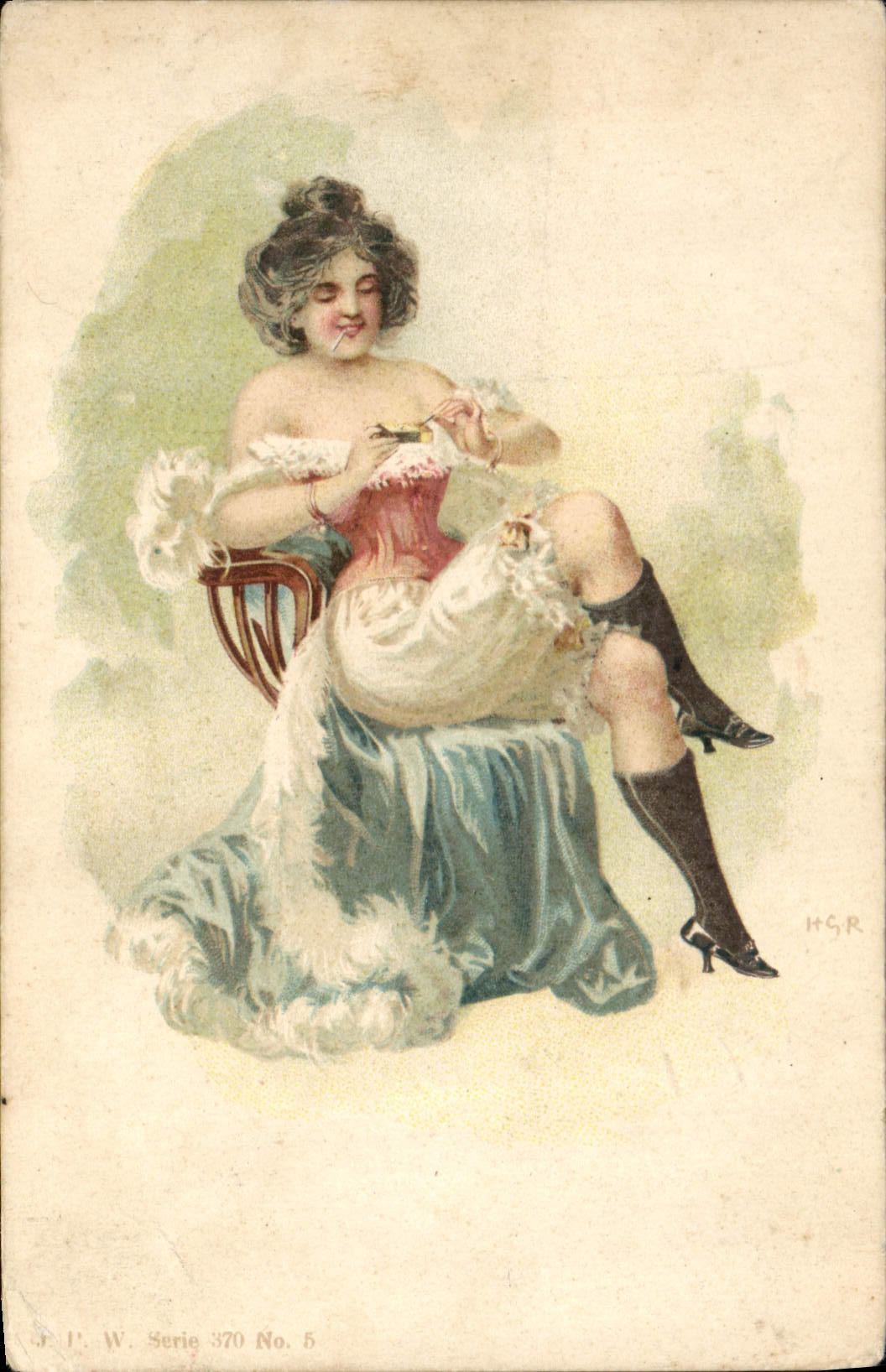 CPA Foklore Tabac Femme prisant 