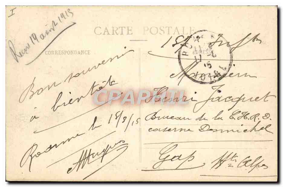 CPA Foret Renaison Chaussee du barrage de la Tache et Maison des gardes  — Rückseite