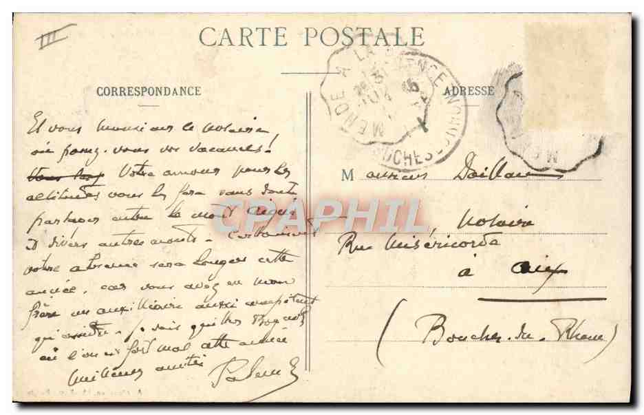 CPA Foret Maison forestiere dans les bois de la Loubiere pres Bagnols  — Verso