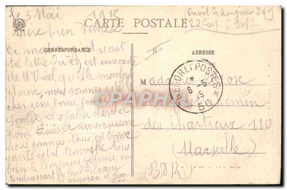 CPA Foret Cols des Vosges Maison forestiere de la Chapelotte entre Celles sur Plaine et Badonviller — Rückseite