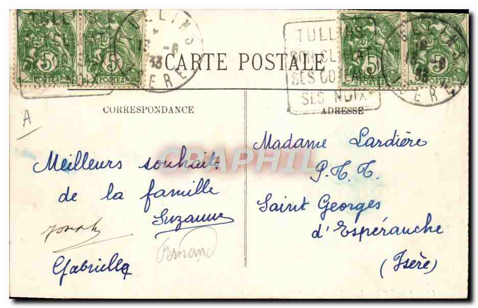 CPA Foret de Lente La Maison forestiere  — Rückseite