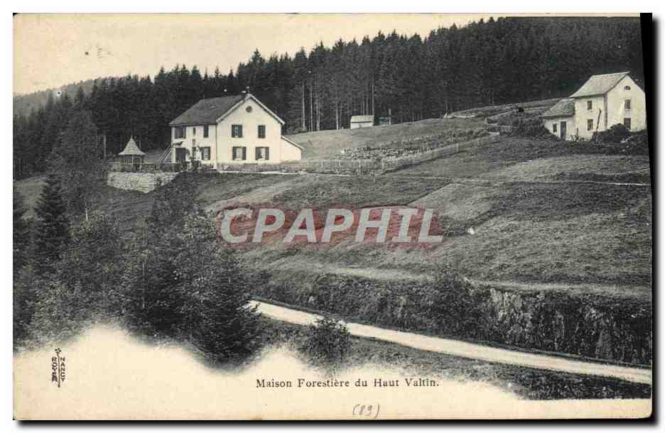 Maison Forestière du Haut Valtin — vue de la bâtisse et du paysage forestier — éditeur non identifié, n° de série (88)