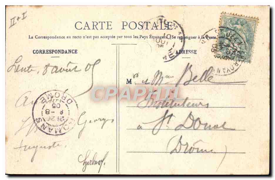 Maison forestière de Lente (Drôme) — Collect. P. Peyrouze, Valence — n° 265 — Reverso