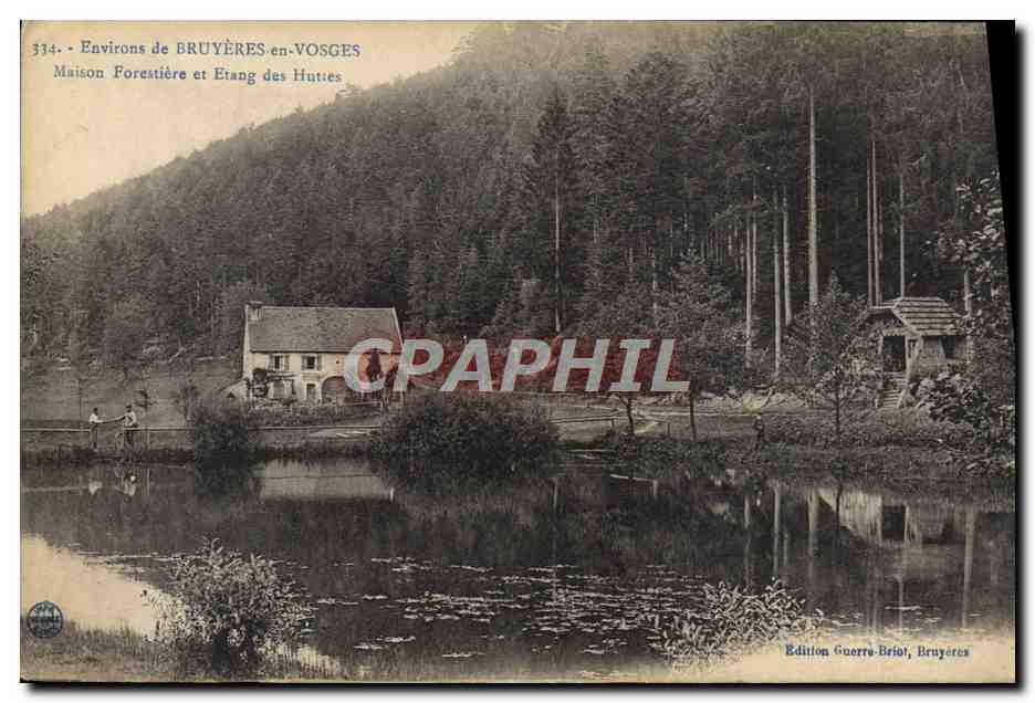 Umgebung von BRUYÈRES-en-VOSGES — Forsthaus und See der Huttes — Edition Guerre-Briot, Bruyères