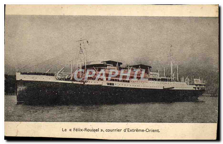CPA Bateau Paquebot le Felix Roussel courrier d'Extreme Orient