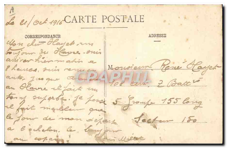 CPA Bateau Paquebot le Havre Le Transatlantique France  — Verso
