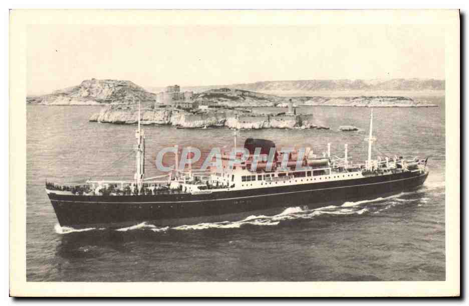 CPA Bateau Paquebots mixtes Ferdinand de lesseps Pierre Loti La bourdonnais Jean Laborde