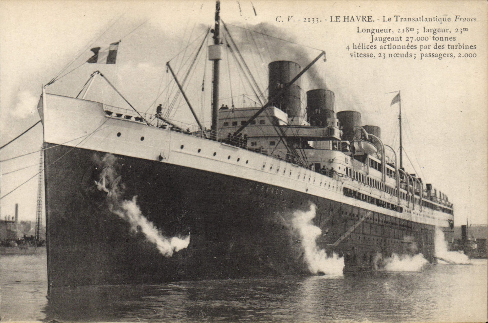 Le Havre — Le Transatlantique France — C.V. 2133