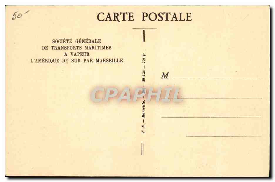 CPA Bateau Paquebot Floraida SGTM — Verso
