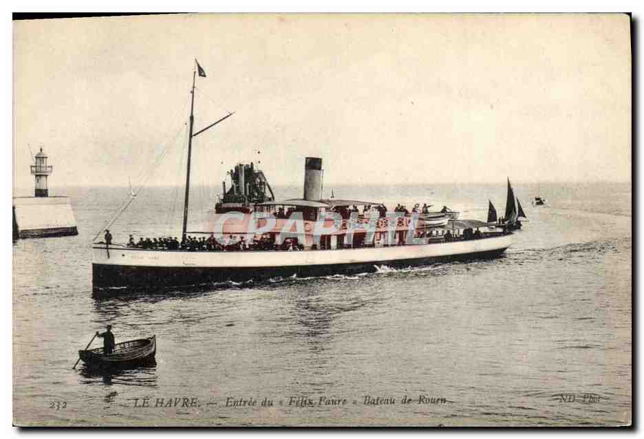 Le Havre — Entrée du « Félix Fauve » Bateau de Rouen — ND Phot