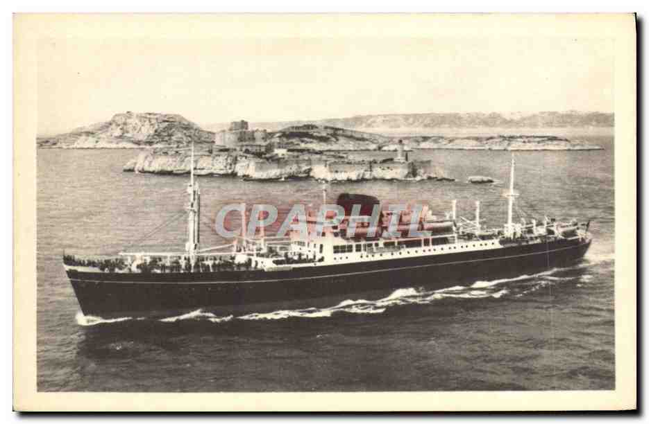 CPA Bateau Paquebots mixtes Ferdinand de Lesseps Pierre Loti La Bourdonnais Jean Laborde 