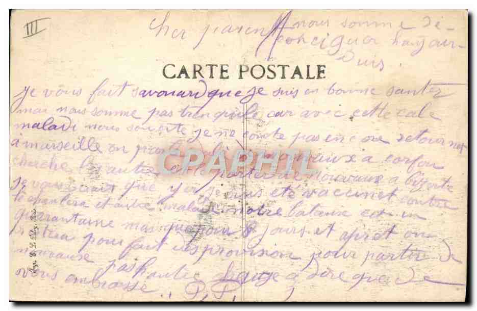 CPA Bateau Paquebot Le Havre Transatlantique — Verso