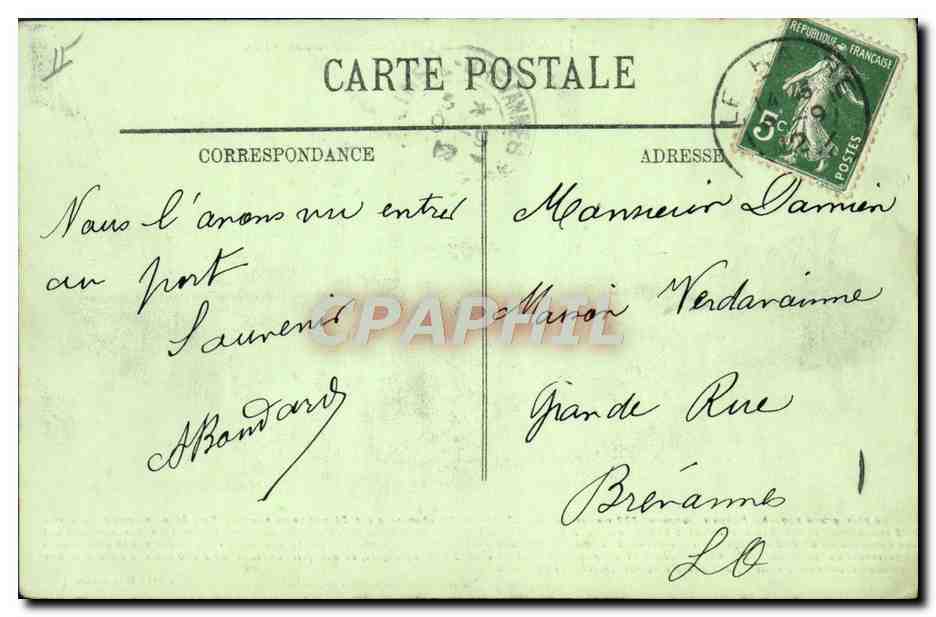 Le paquebot "France" — Cie Générale Transatlantique — Edit. Barriaux — Reverso