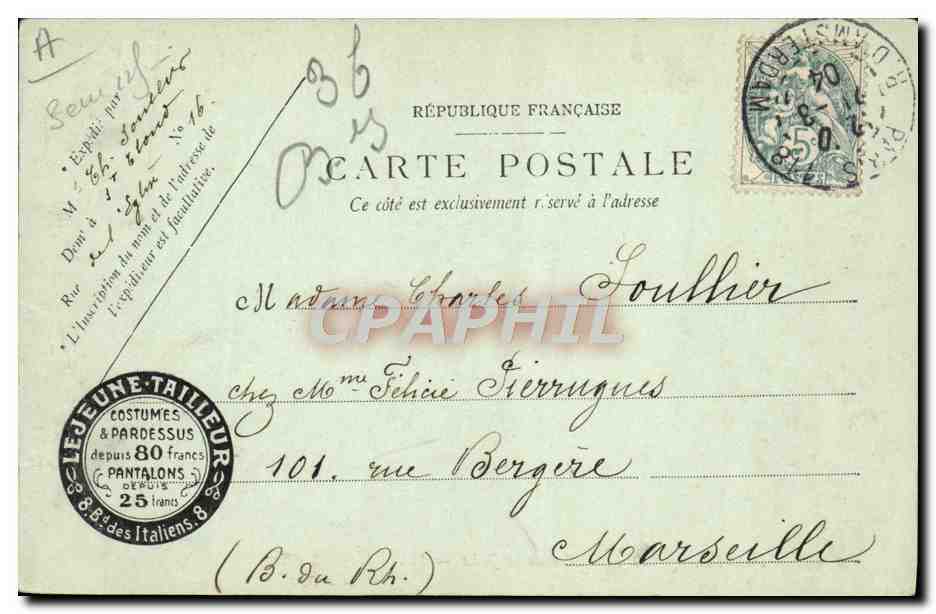 CPA Bateau Dieppe La France dans les jetees — Rückseite