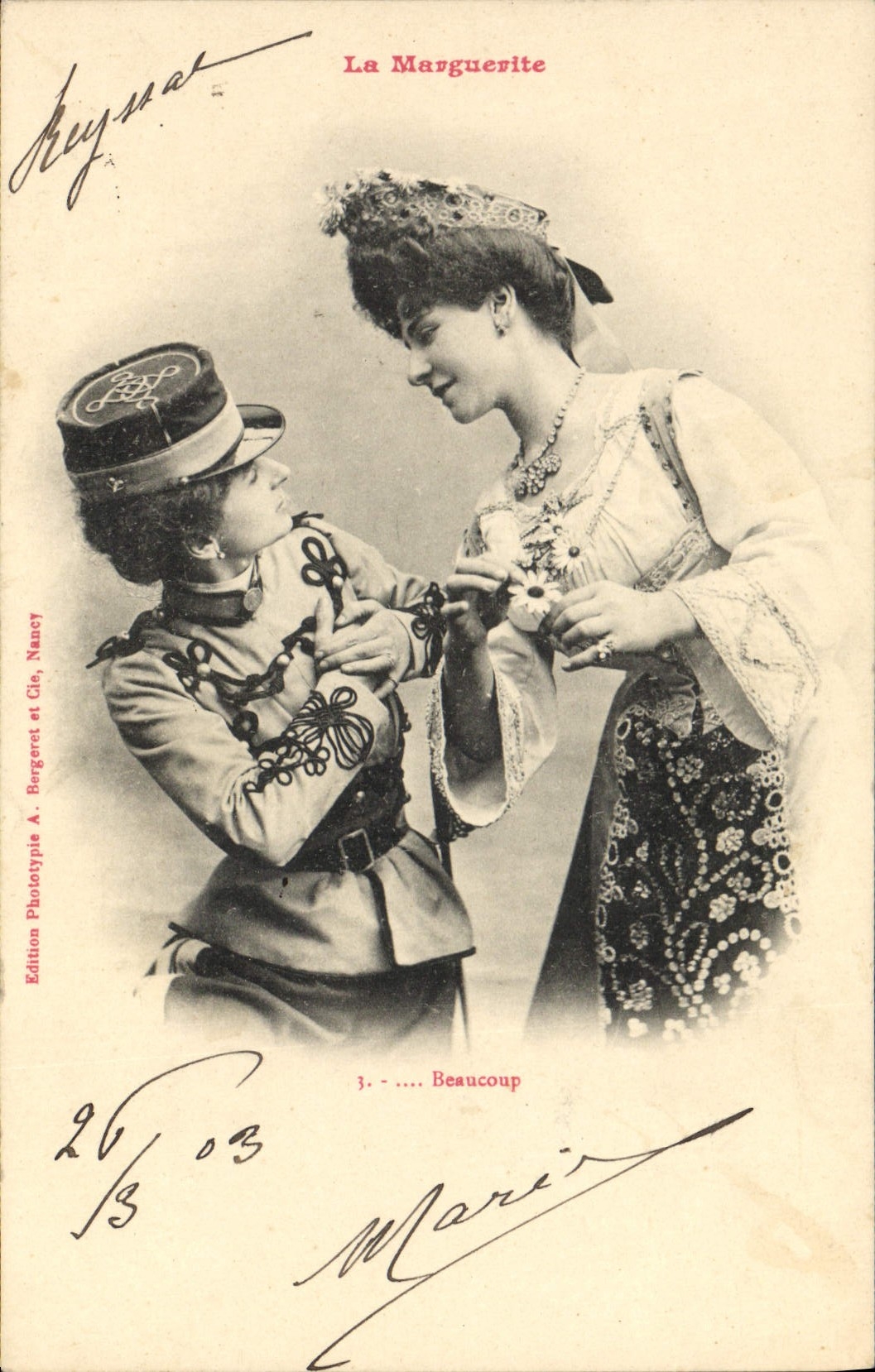 La Masguerite — scène de couronnement — Edition A. Bergeret et Cie, Nancy