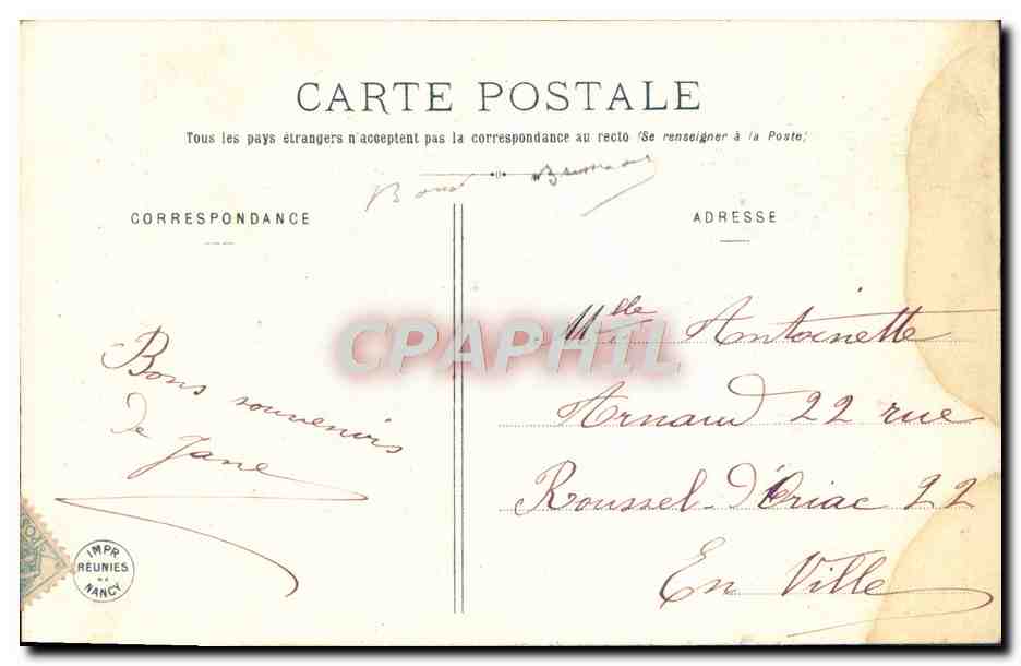 CPA Fantaisie Enfants Yvonne et Janic  — Rückseite