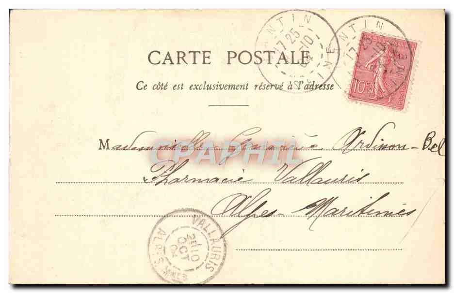 CPA Fantaisie Femme Petite fille et grand mere Enfant — Verso