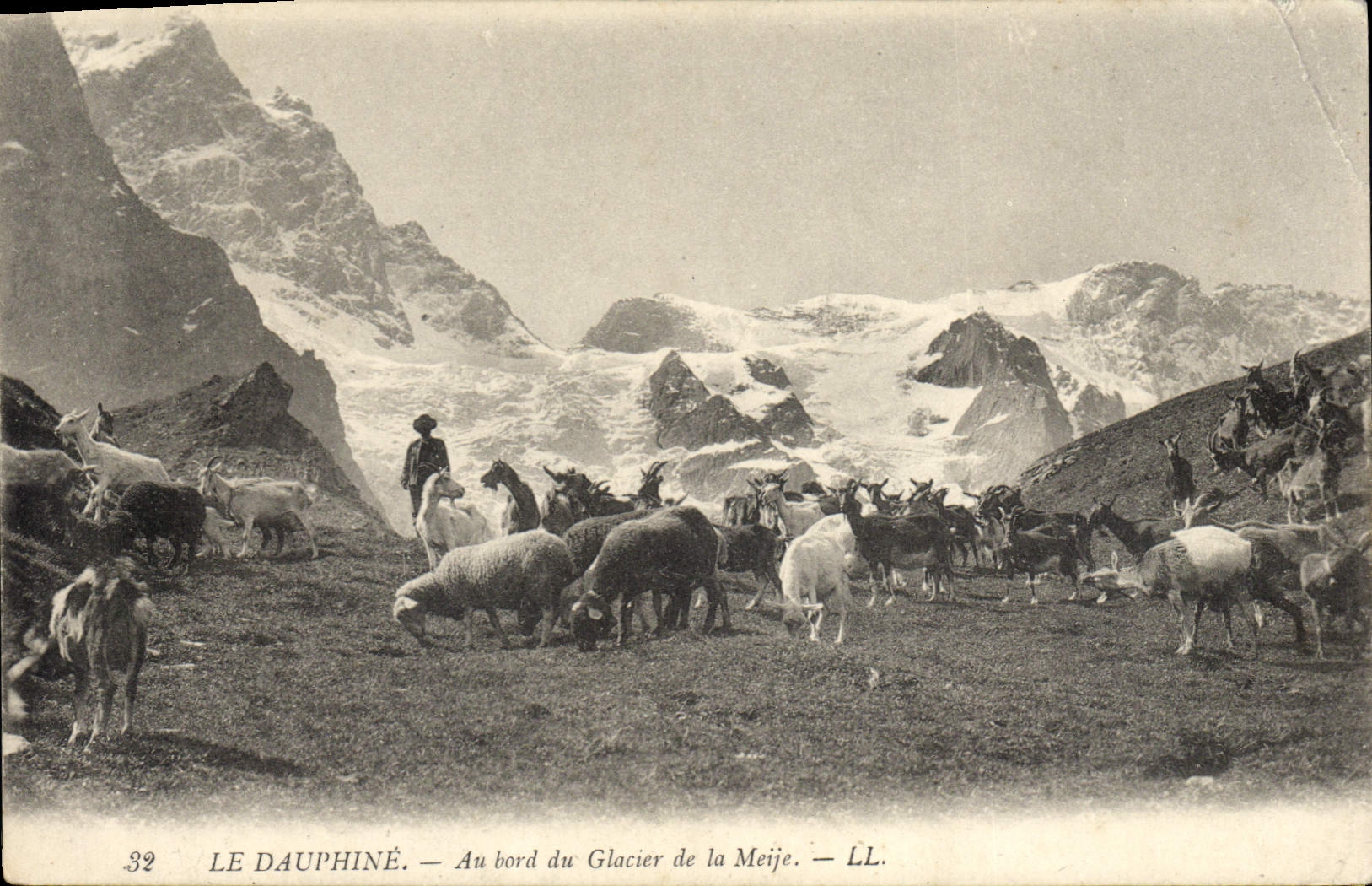 Le Dauphiné — Au bord du Glacier de la Meije — LL.