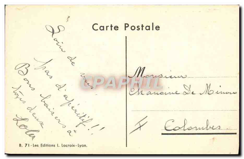 CPA Fantaisie Illustrateur Lacroix Enfant — Rückseite