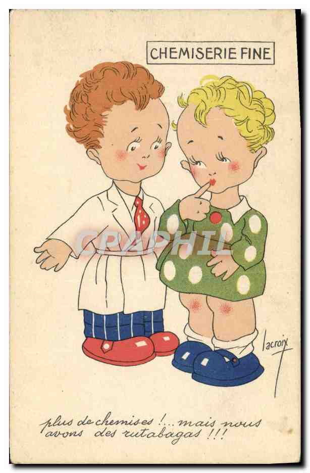 CPA Fantaisie Illustrateur Lacroix Enfant Chemiserie Fine