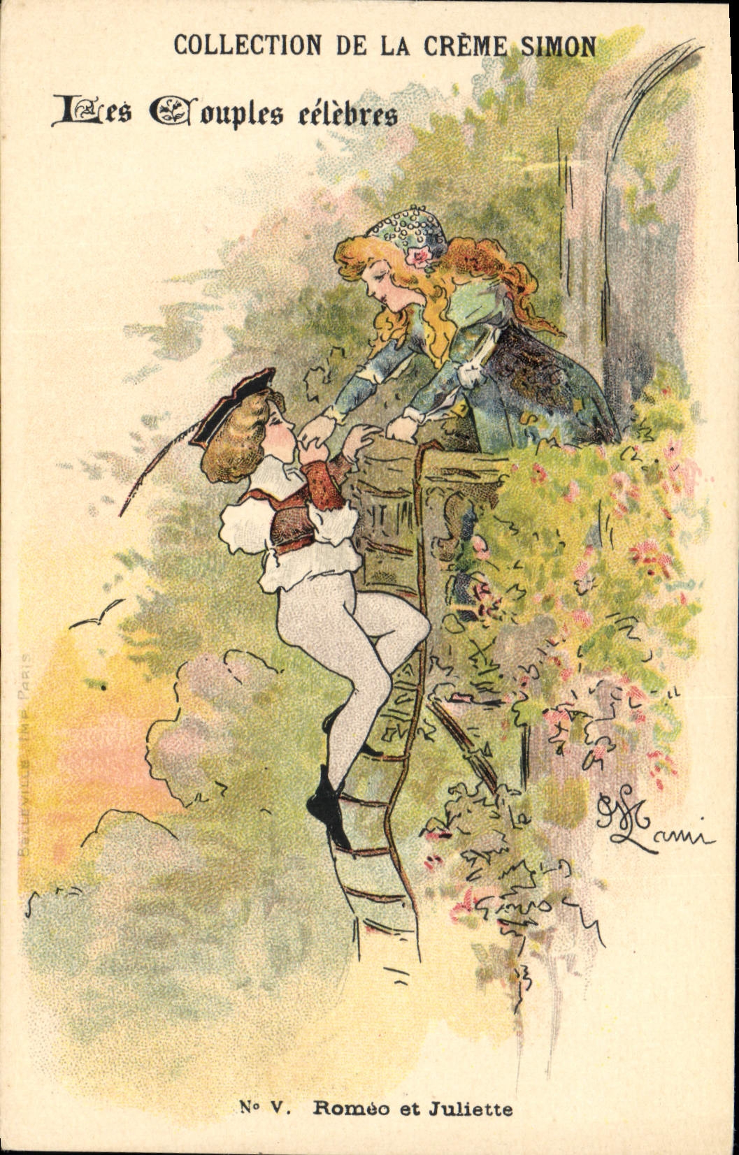 CPA Fantaisie Illustrateur Lami Collection de la Creme Simon Romeo et Juliette 
