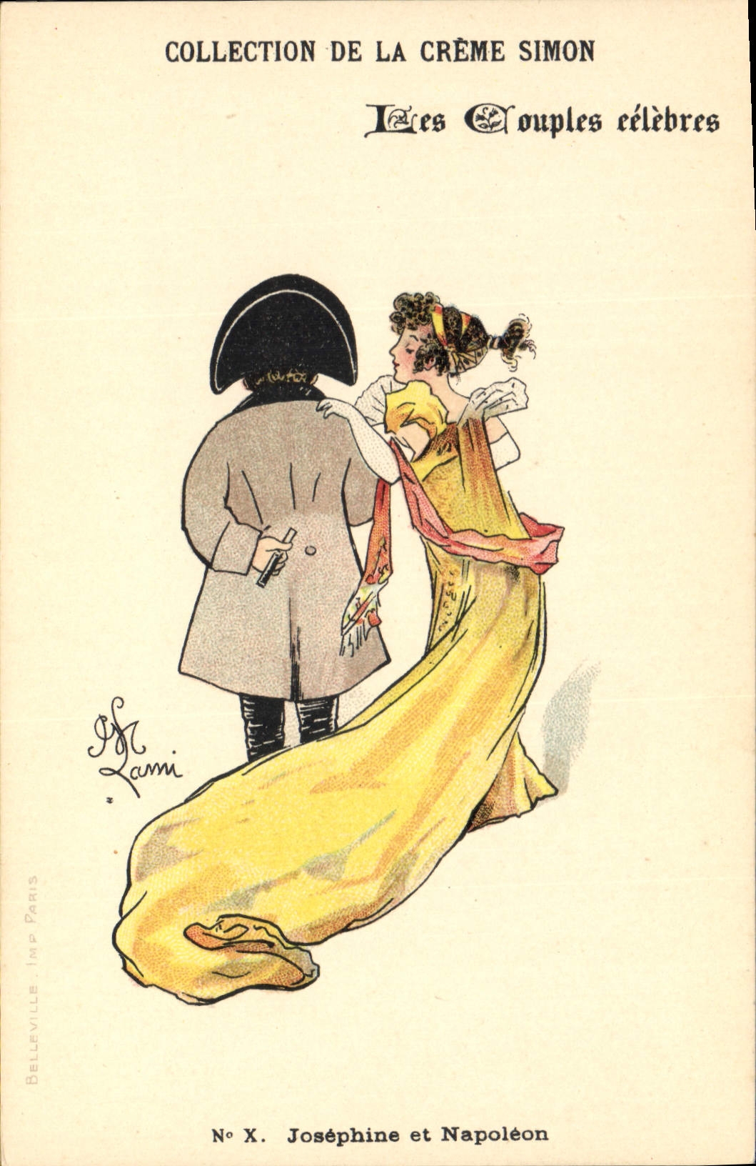 CPA Fantaisie Illustrateur Lami Collection de la Creme Simon Josephine et Napoleon 1er
