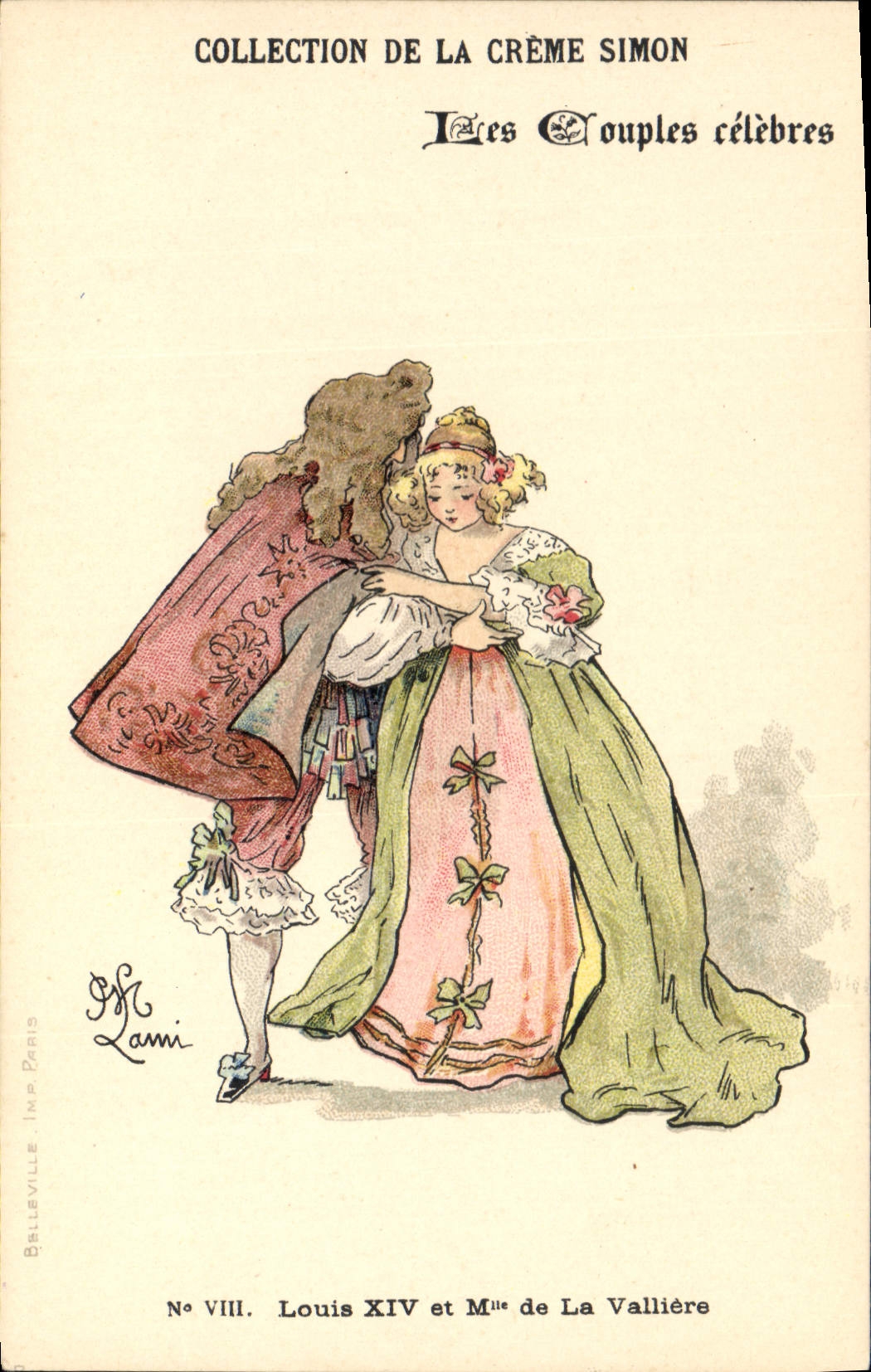 CPA Fantaisie Illustrateur Lami Collection de la Creme Simon Louis XIV et Mlle de la Valliere 