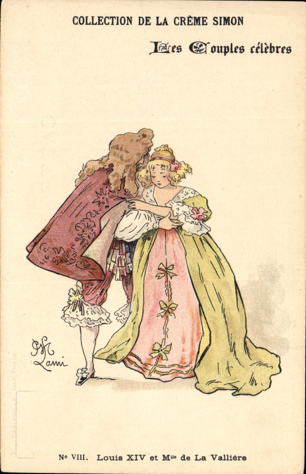 CPA Fantaisie Illustrateur Lami Collection de la Creme Simon Louis XIV et Mme de la Valliere 