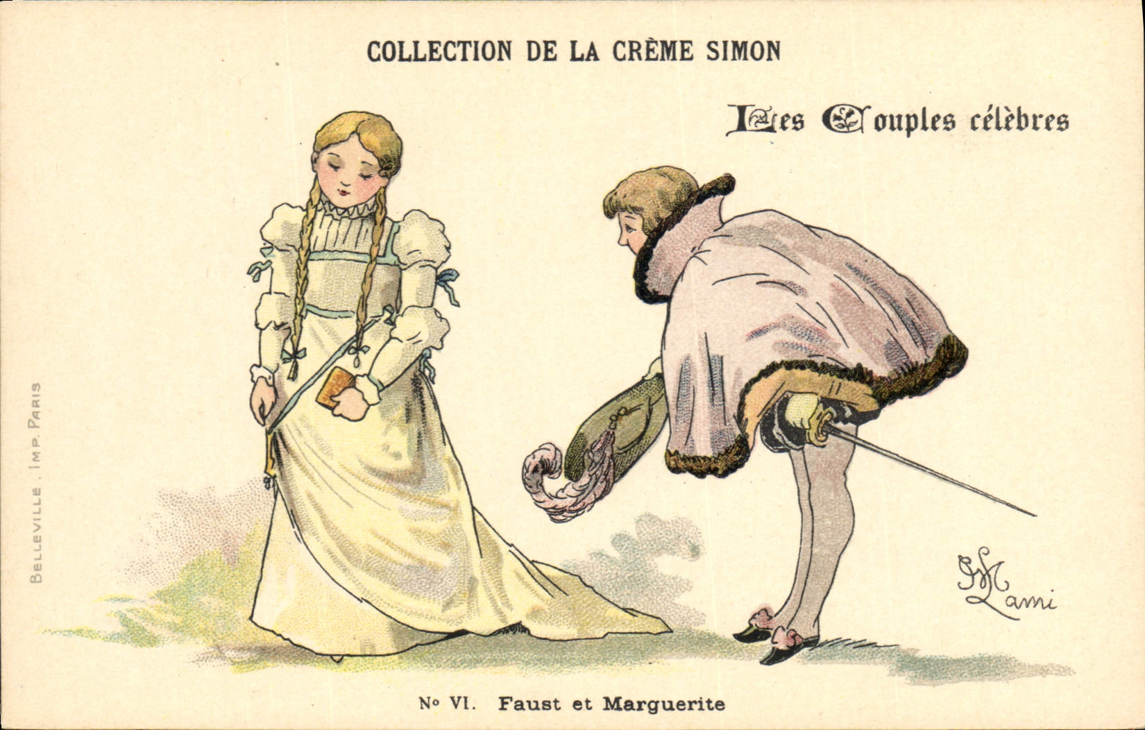 CPA Fantaisie Illustrateur Lami Collection de la Creme Simon Faust et Marguerite