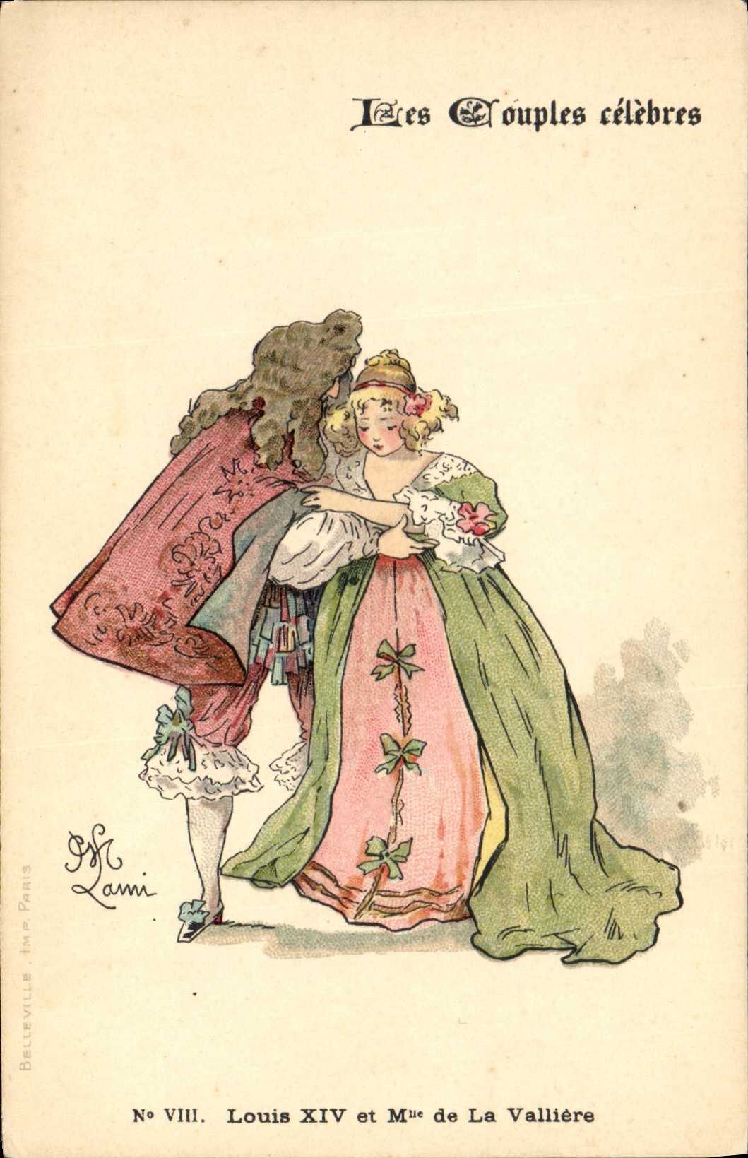 CPA Fantaisie Illustrateur Lami Collection de la Creme Simon Louis XIV et Mlle de la Valliere 