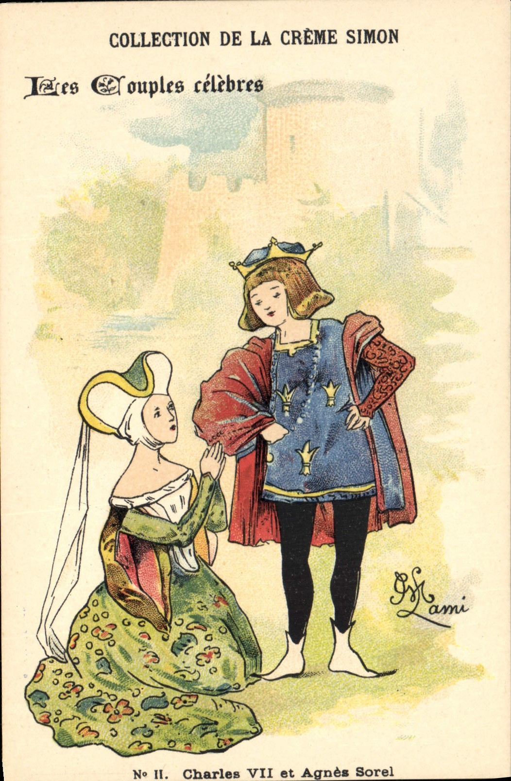 CPA Fantaisie Illustrateur Lami Collection de la Creme Simon Charles VII et Agnes Sorel