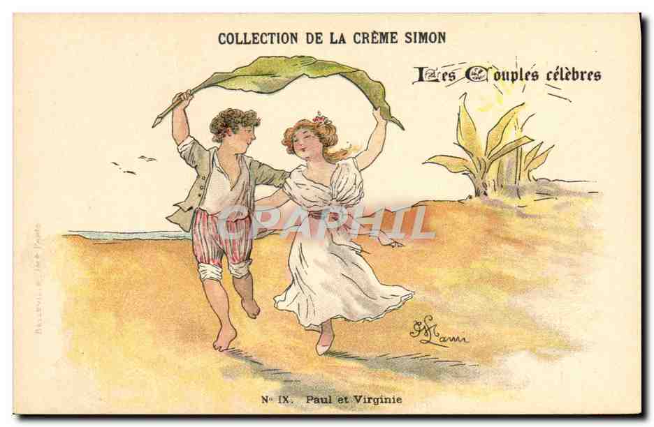 CPA Fantaisie Illustrateur Lami Collection de la Creme Simon Paul et Virginie