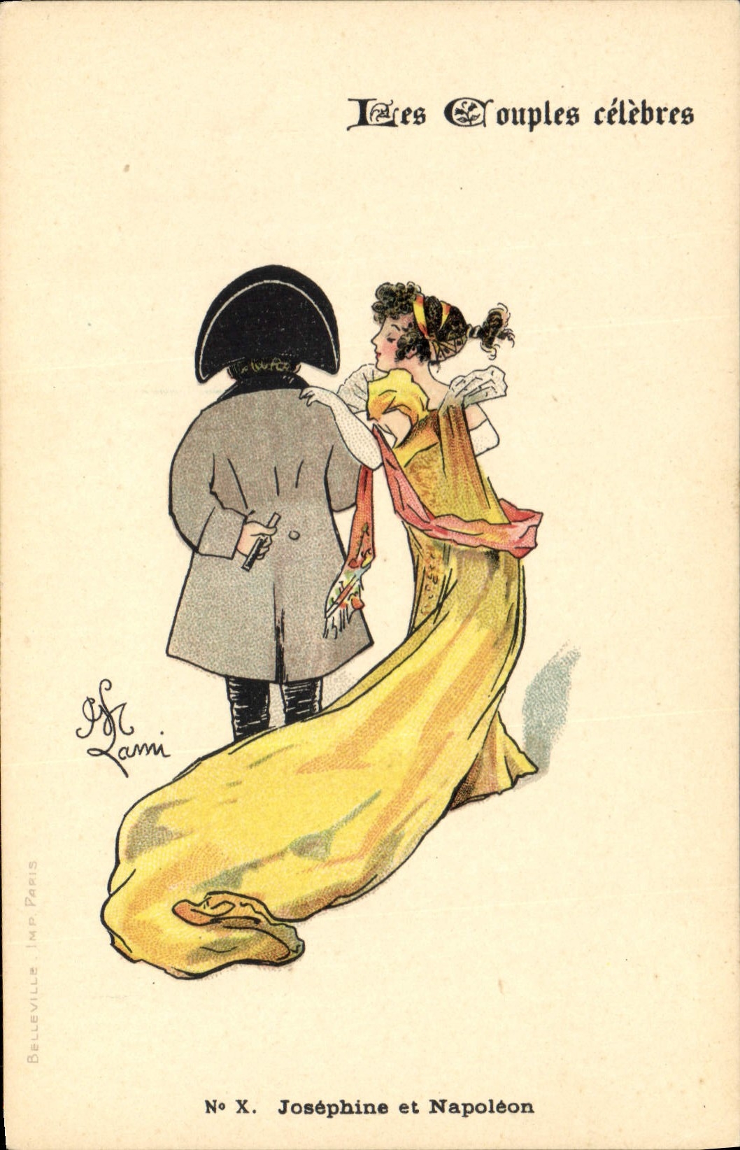 CPA Fantaisie Illustrateur Lami Collection de la Creme Simon Josephine et Napoleon 1er