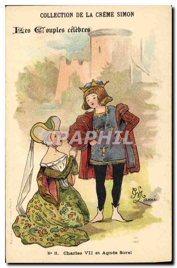 CPA Fantaisie Illustrateur Lami Collection de la Creme Simon Charles VII et Agnes Sorel