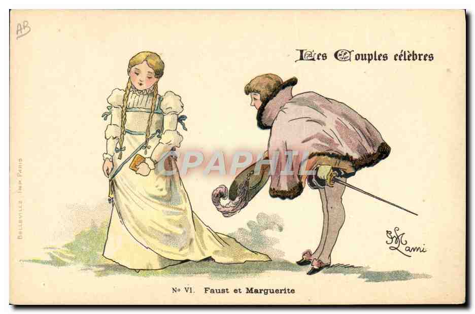 CPA Fantaisie Illustrateur Lami Collection de la Creme Simon Faust et Marguerite