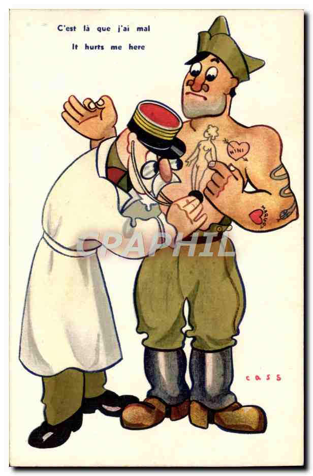CPA Fantaisie Militaria Cass