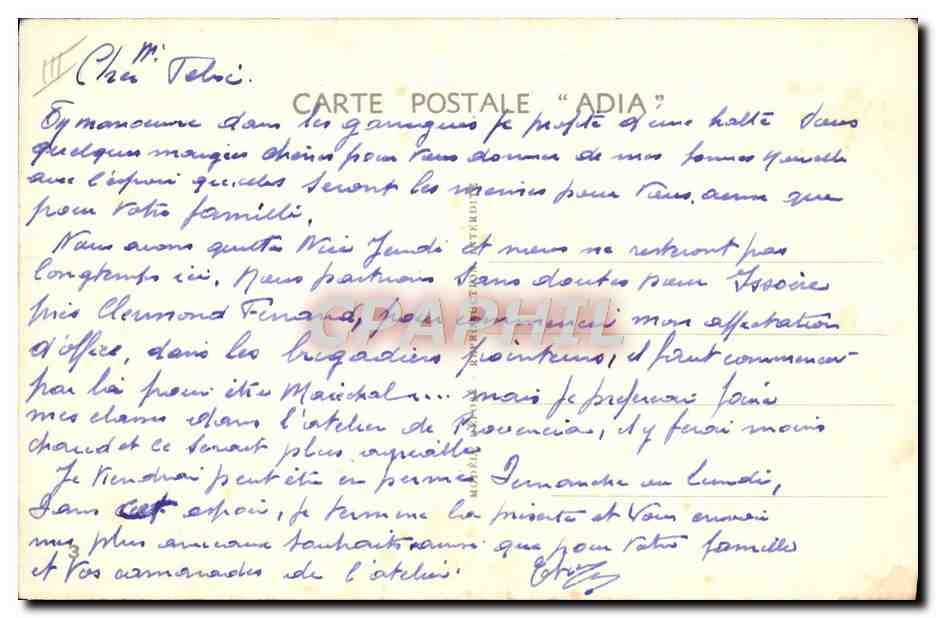 CPA Fantaisie Militaria Le service est fort neglige — Rückseite