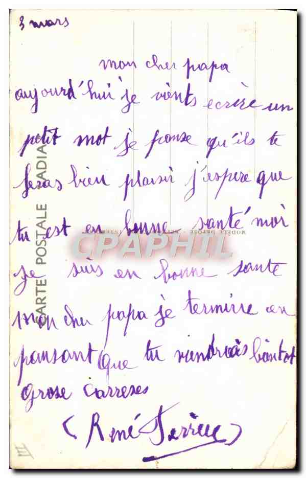 CPA Fantaisie Militaria Ciel Une femme en chemise — Verso