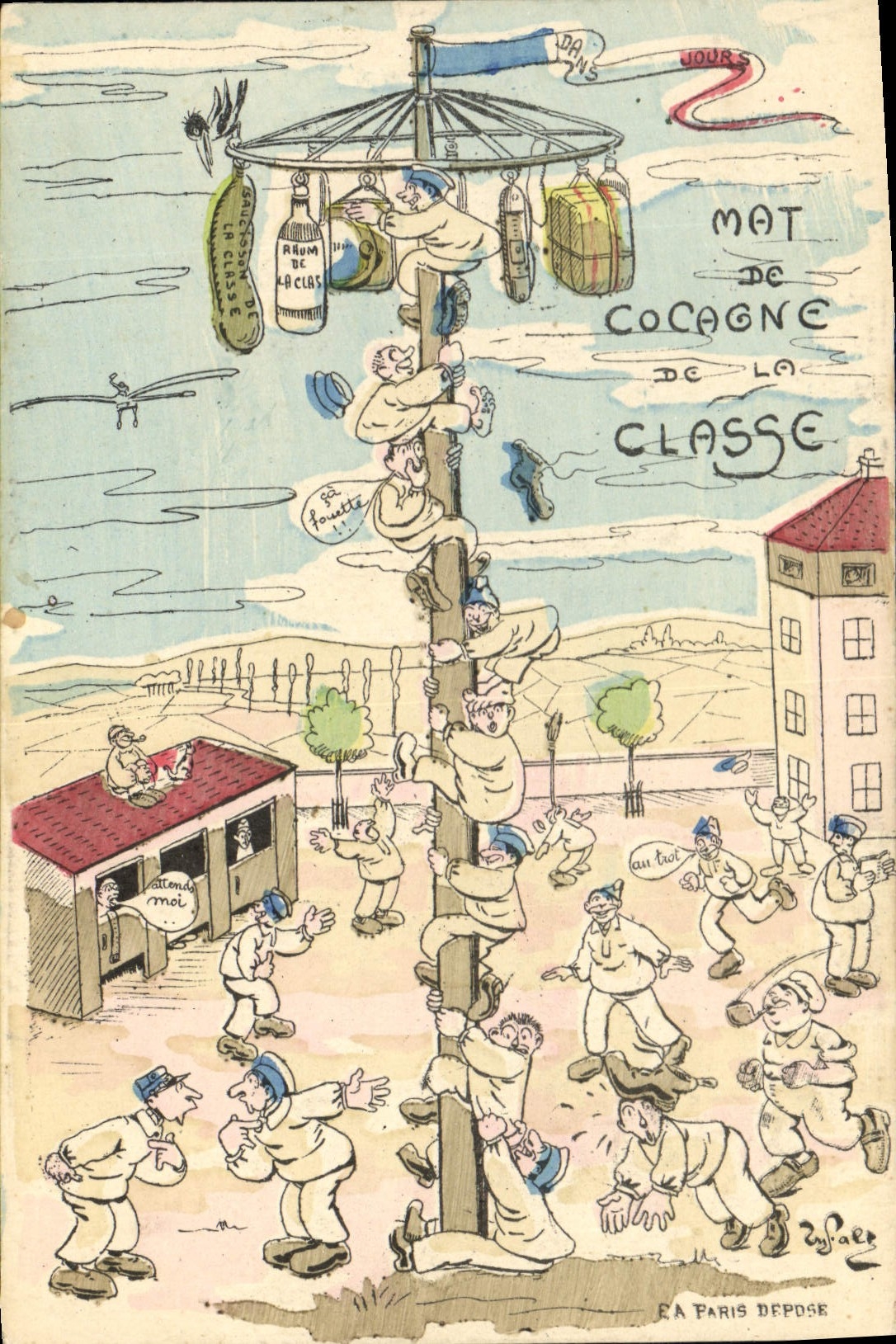 Mot de Cocagne de la Classe — caricature de la classe ouvrière — éditeur Paris Déposé